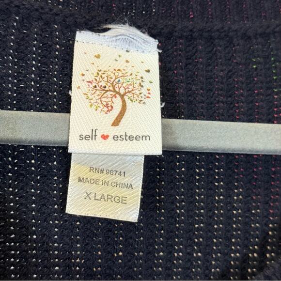 Self Esteem, Black Knit Top with Flowy Bottom half. Size XL. Excellent cond! - Picture 3 of 6